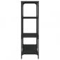 Preview: Bücherregal Schwarz 81x36x115 cm Holzwerkstoff und Stahl