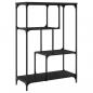 Preview: Bücherregal Schwarz 81x36x115 cm Holzwerkstoff und Stahl