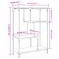 Preview: Bücherregal Braun Eiche 81x36x115 cm Holzwerkstoff und Stahl
