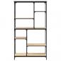 Preview: Bücherregal Sonoma-Eiche 99x35,5x176 cm Holzwerkstoff und Stahl