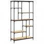 Preview: Bücherregal Sonoma-Eiche 99x35,5x176 cm Holzwerkstoff und Stahl