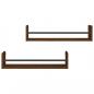 Preview: Wandregale mit Stangen 2 Stk. Braun Eichen-Optik 60x16x14 cm