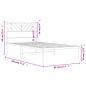 Preview: Bettgestell mit Kopfteil Metall Schwarz 90x190 cm