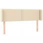 Preview: LED Kopfteil Creme 147x16x78/88 cm Stoff