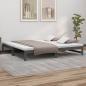 Preview: ARDEBO.de - Tagesbett Ausziehbar Grau 2x(90x200) cm Massivholz Kiefer