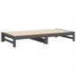 Preview: Tagesbett Ausziehbar Grau 2x(90x200) cm Massivholz Kiefer