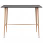 Preview: Bartisch Schwarz 120x60x105 cm