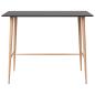 Preview: Bartisch Schwarz 120x60x105 cm