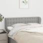 Preview: ARDEBO.de - Kopfteil mit Ohren Hellgrau 147x23x78/88 cm Stoff