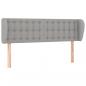Preview: Kopfteil mit Ohren Hellgrau 147x23x78/88 cm Stoff
