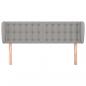 Preview: Kopfteil mit Ohren Hellgrau 147x23x78/88 cm Stoff