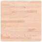 Preview: Tischplatte 50x50x2,5 cm Quadratisch Massivholz Buche