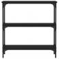 Preview: Konsolentisch Schwarz 75x22,5x75 cm Holzwerkstoff