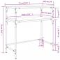 Preview: Konsolentisch Schwarz 75x35,5x75 cm Holzwerkstoff