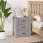 Preview: ARDEBO.de - Nachttisch Grau Sonoma 50x36x60 cm Holzwerkstoff