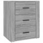 Preview: Nachttisch Grau Sonoma 50x36x60 cm Holzwerkstoff