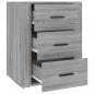 Preview: Nachttisch Grau Sonoma 50x36x60 cm Holzwerkstoff