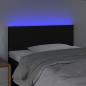 Preview: LED Kopfteil Schwarz 100x5x78/88 cm Stoff