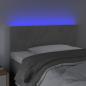 Preview: LED Kopfteil Hellgrau 80x5x78/88 cm Samt