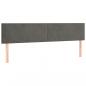 Preview: LED Kopfteil Dunkelgrau 180x5x78/88 cm Samt
