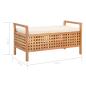 Preview: Sitzbank mit Stauraum 93×49×49 cm Walnuss Massivholz