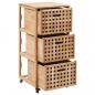 Preview: Badschrank 41x41x91 cm Massivholz Walnuss