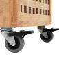 Preview: Badschrank 41x41x91 cm Massivholz Walnuss