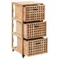 Preview: Badschrank 41x41x91 cm Massivholz Walnuss