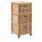 Preview: Badschrank 41x41x91 cm Massivholz Walnuss