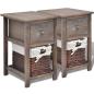 Preview: Nachttische 2 Stk. Holz Braun 