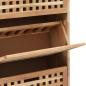 Preview: Schuhschrank 55 x 20 x 104 cm Walnuss Massivholz