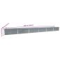 Preview: Garten-Hochbeet Verzinkter Stahl 600x80x45 cm Grau