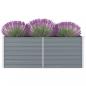 Preview: ARDEBO.de - Hochbeet 160 x 80 x 45 cm Verzinkter Stahl Grau