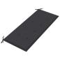 Preview: 2-Sitzer-Gartenbank mit Auflage 120 cm Grau Eukalyptusholz