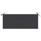 Preview: 2-Sitzer-Gartenbank mit Auflage 120 cm Grau Eukalyptusholz