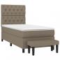 Preview: Boxspringbett mit Matratze Taupe 80x200 cm Stoff