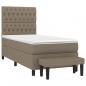 Preview: Boxspringbett mit Matratze Taupe 90x190 cm Stoff