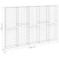 Preview: Gabionenwand mit Abdeckung Verzinkter Stahl 300x30x200 cm