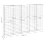 Preview: Gabionenwand mit Abdeckung Verzinkter Stahl 300x30x200 cm