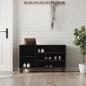 Preview: ARDEBO.de - Schuhregal Schwarz 102x36x60 cm Holzwerkstoff
