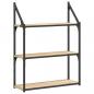 Preview: Wandregal 3 Fächer Sonoma-Eiche 60x21x78,5 cm Holzwerkstoff