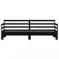 Preview: Tagesbett Ausziehbar Schwarz 90x200 cm Massivholz Kiefer