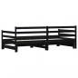 Preview: Tagesbett Ausziehbar Schwarz 90x200 cm Massivholz Kiefer