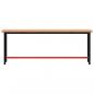 Preview: Werkbank 220x55x81,5 cm Massivholz Buche und Metall