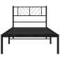 Preview: Bettgestell mit Kopfteil Metall Schwarz 100x190 cm