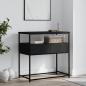 Preview: ARDEBO.de - Konsolentisch Schwarz 75x40x75 cm Holzwerkstoff