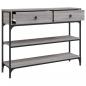 Preview: Konsolentisch Grau Sonoma 100x25x75 cm Holzwerkstoff