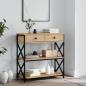 Preview: ARDEBO.de - Konsolentisch Sonoma-Eiche 75x28x75 cm Holzwerkstoff