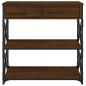 Preview: Konsolentisch Braun Eichen-Optik 75x28x75 cm Holzwerkstoff
