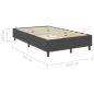 Preview: Boxspringbett Dunkelgrau Stoff 120x200 cm